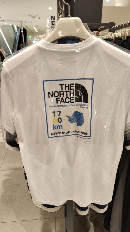 [K] THENORTHFACE WHITE ICE DAY COLLECTION M'S TRANS ANTARTIC S/S ROUND TEE 1, NT7UR55B-WHT (KTNF14)