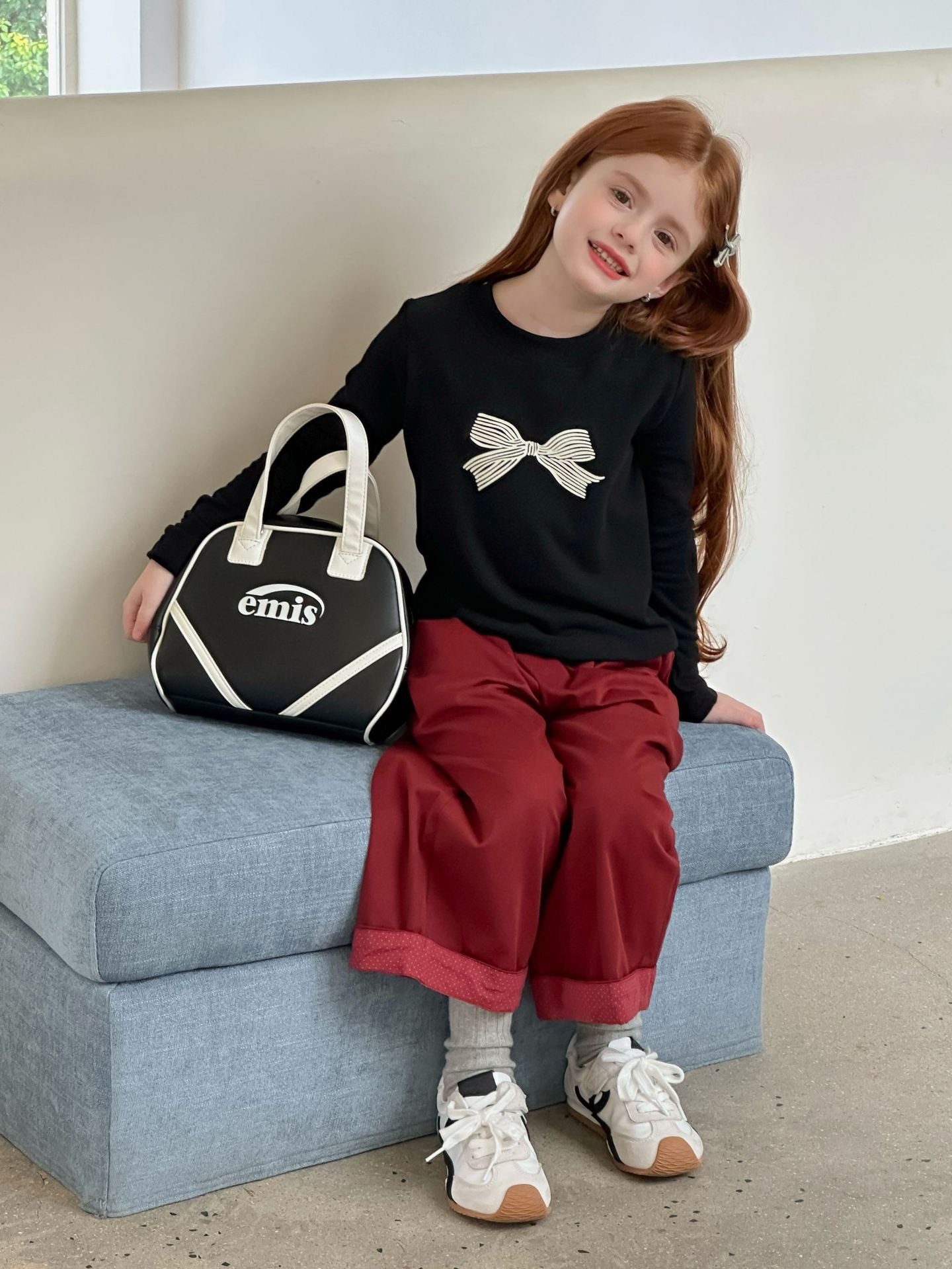 四色甜美蝴蝶結上衣