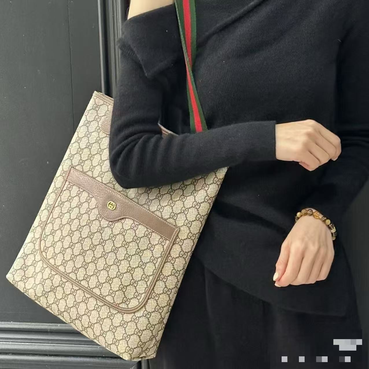 Gucci Bag GG supreme Tote Bag Brown 722557