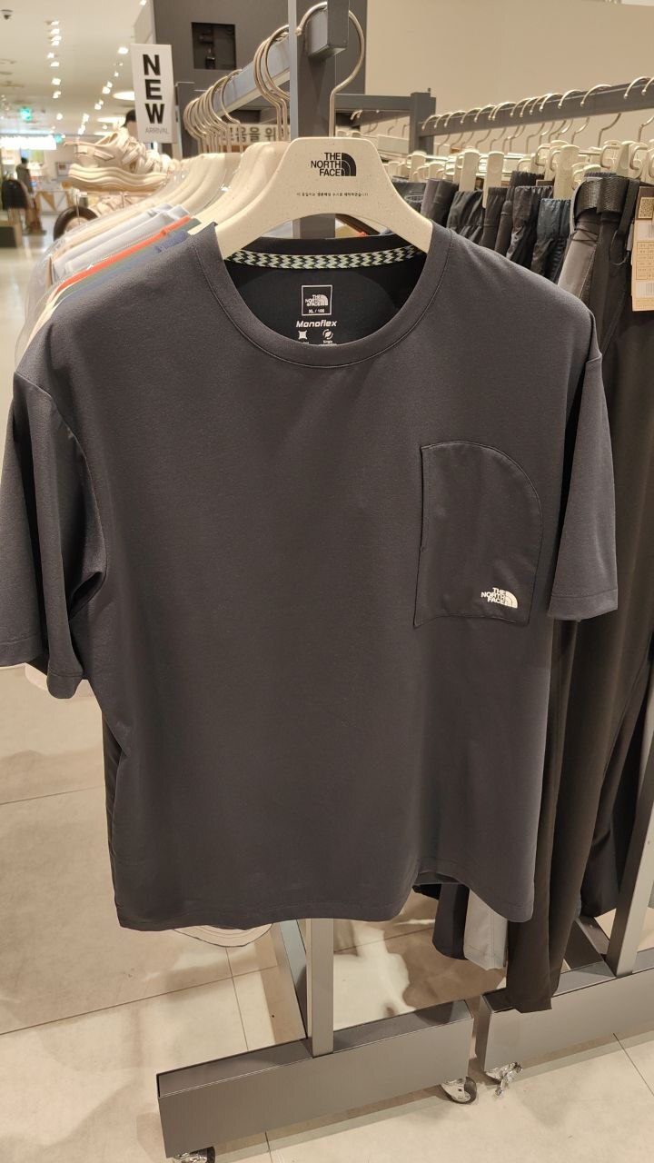 [K] THENORTHFACE BLACK CORE POCKET S/S ROUND TEE, NT7UR53A-BLK (KTNF24)