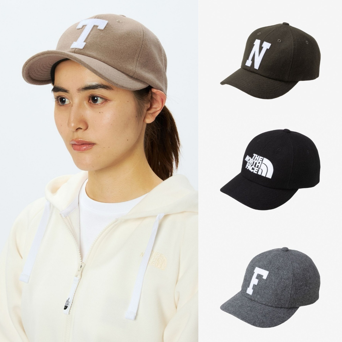 預購┃日本 THE NORTH FACE Logo Flannel Cap 英文 字母 法蘭絨 老帽 棒球帽