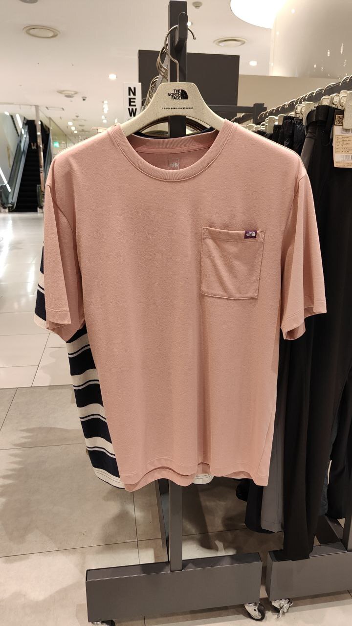 [K] THENORTHFACE GRAYISH PINK M'S ALLTIME S/S ROUND TEE, NT7UR14D-GPI (KTNF29)
