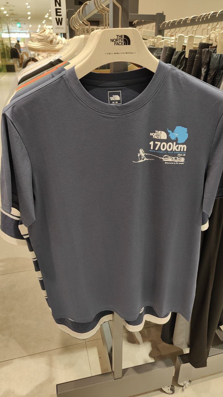 [K] THENORTHFACE NAVY ICE DAY COLLECTION M'S TRANS ANTARCTIC S/S ROUND TEE 2, NT7UR56A-NAV (KTNF31)