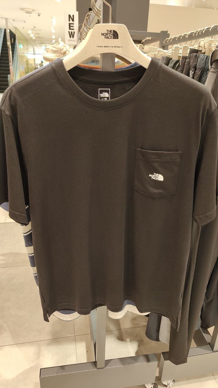 [K] THENORTHFACE BLACK M'S ESSENCE S/S ROUND TEE, NT7US50B-BLK (KTNF36)