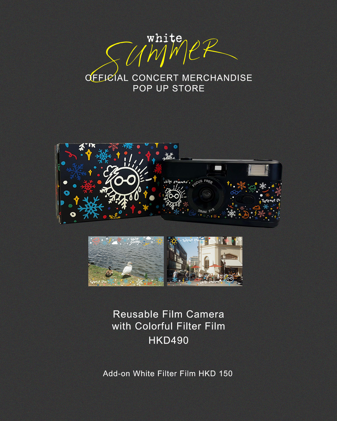 White Summer - Reusable Film Camera with Colorful Filter Film