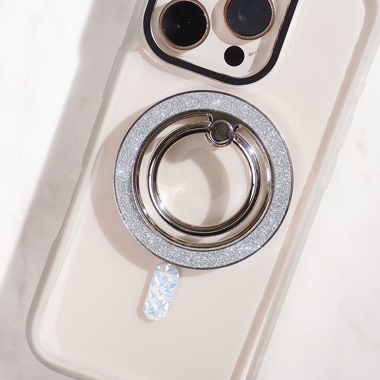 閃耀指環支架 (閃耀銀) MagSafe 磁吸 - 手機旋轉支架