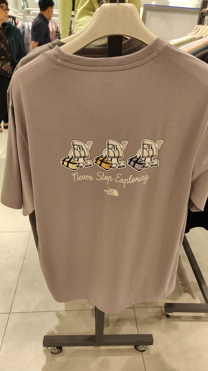 [K] THENORTHFACE GRAYISH LILAC M'S CAMPDAY S/S ROUND TEE, NT7UR09C-GYL (KTNF40)