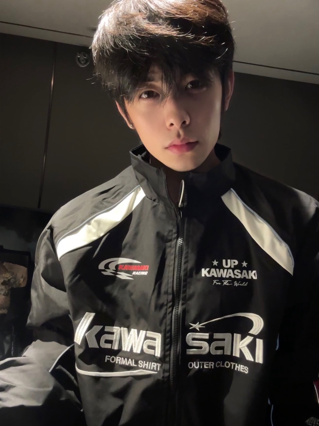 現貨 Kawasaki 復古 美式 防風 風衣 賽車 外套