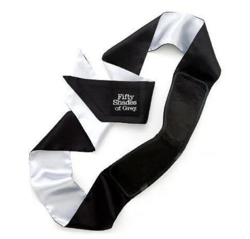 Fifty Shades All Mine Deluxe Blindfold Black/Silver