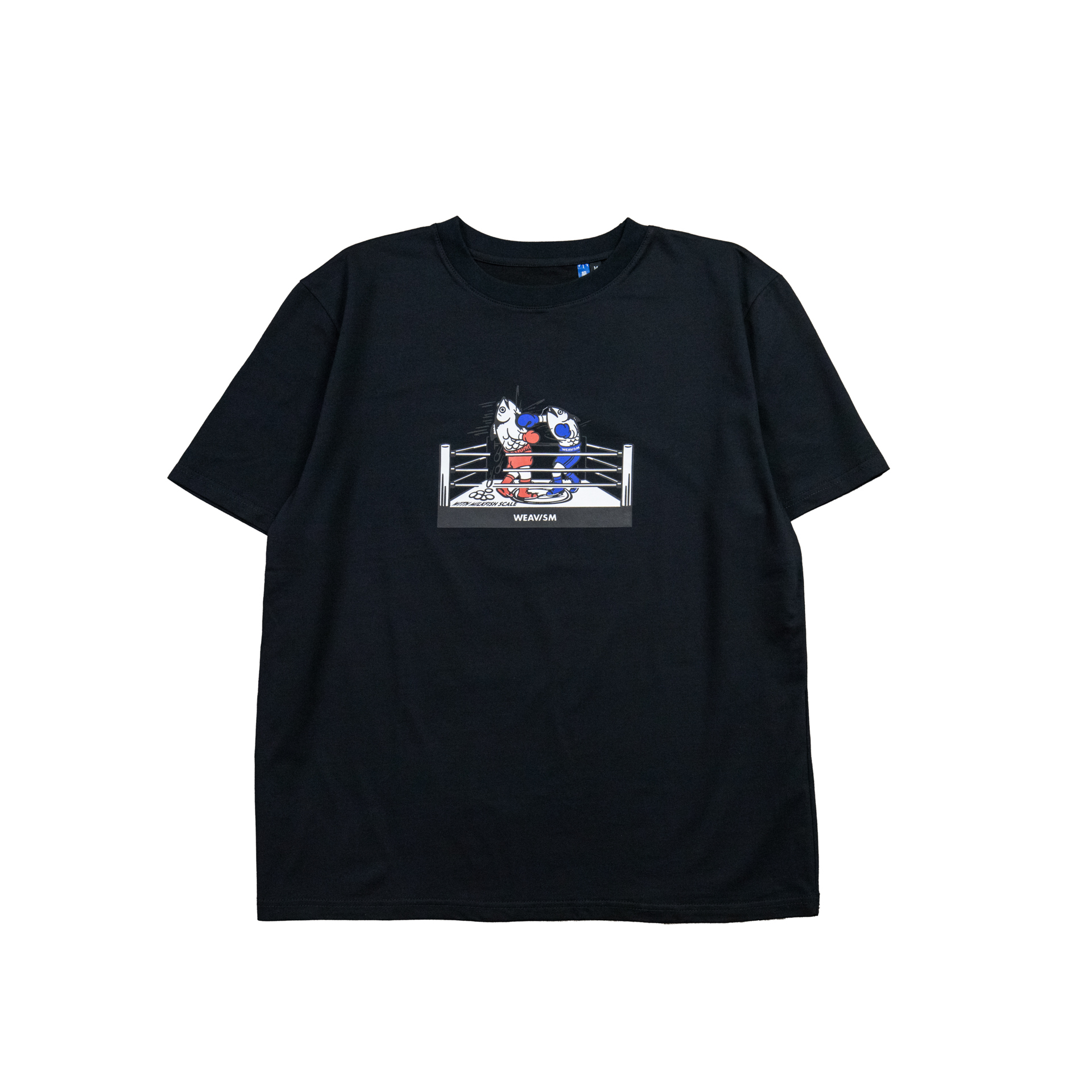 拳力一擊虱目魚海洋膠原棉Tee-黑