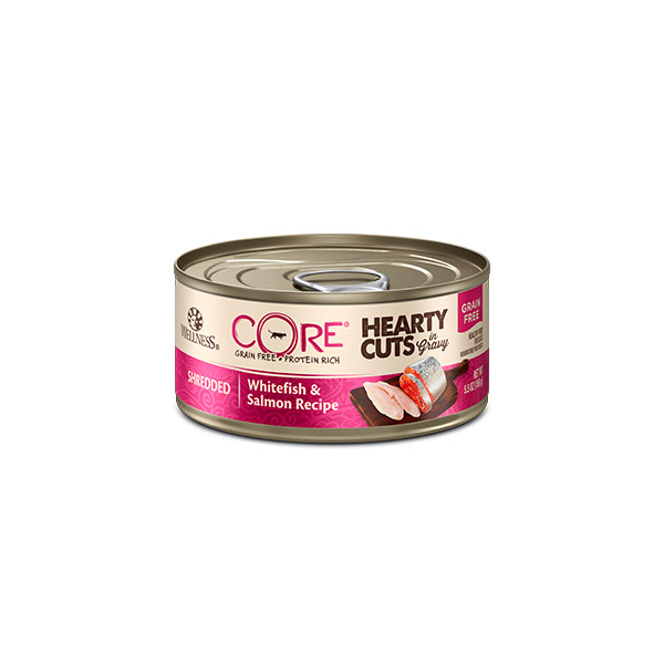 CORE®無穀系列厚切肉片貓主食罐-厚切白魚+三文魚 (156g)