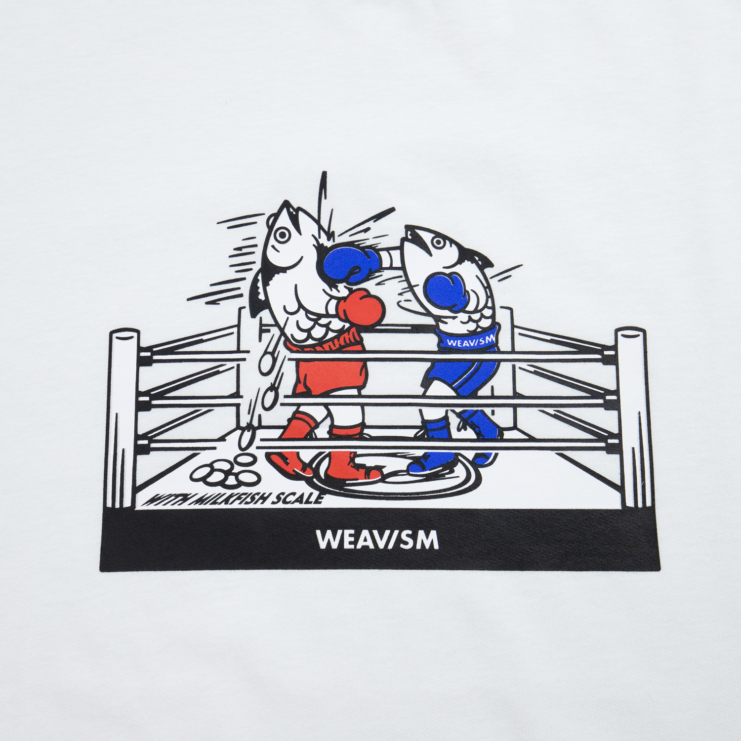 拳力一擊虱目魚海洋膠原棉Tee-白