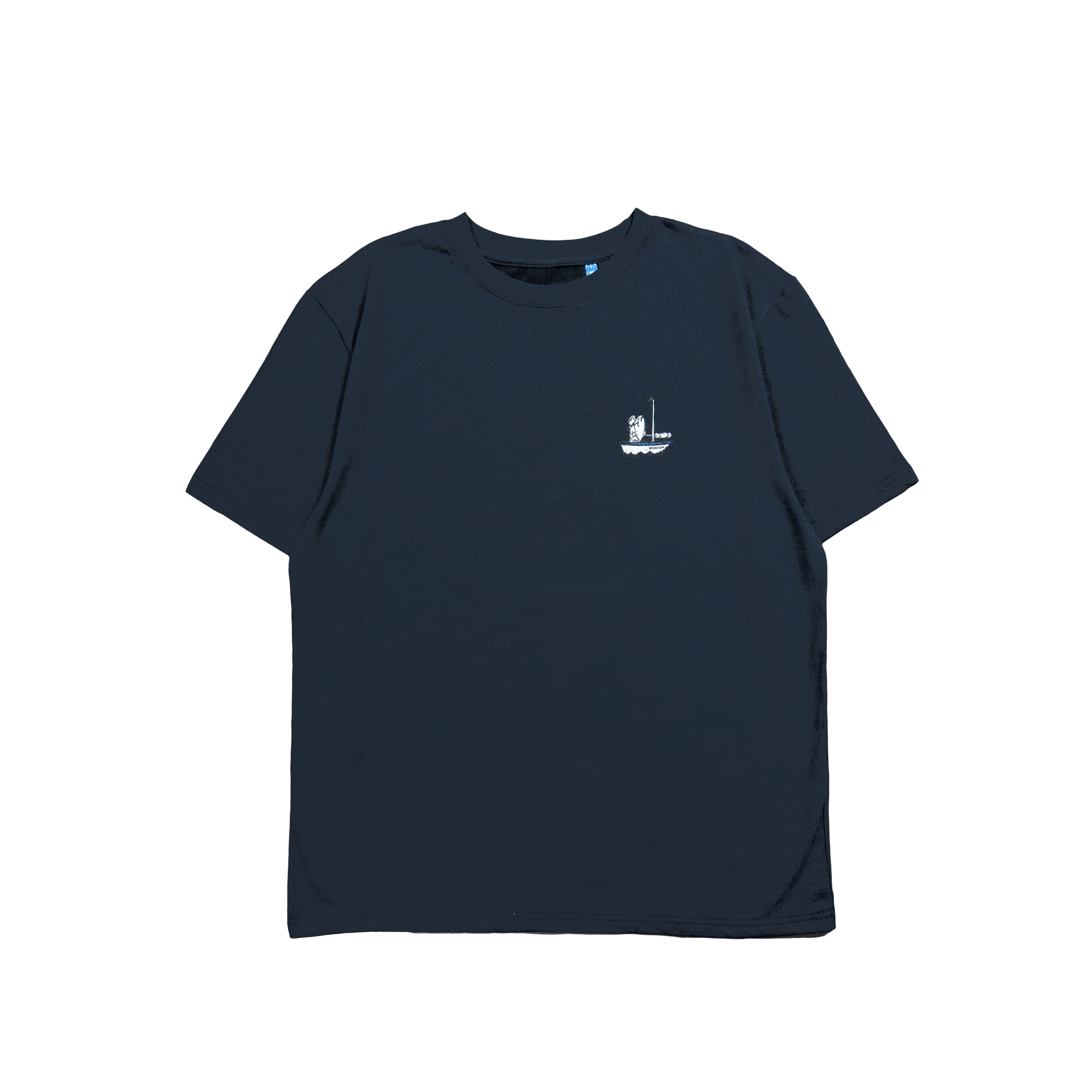 航海虱目魚海洋膠原棉Tee-藍