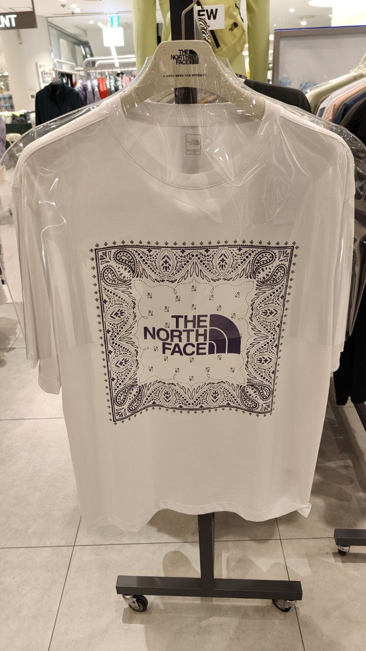 [K] THENORTHFACE WHITE M'S BANDANA S/S ROUND TEE, NT7UR13B-WHT (KTNF49)