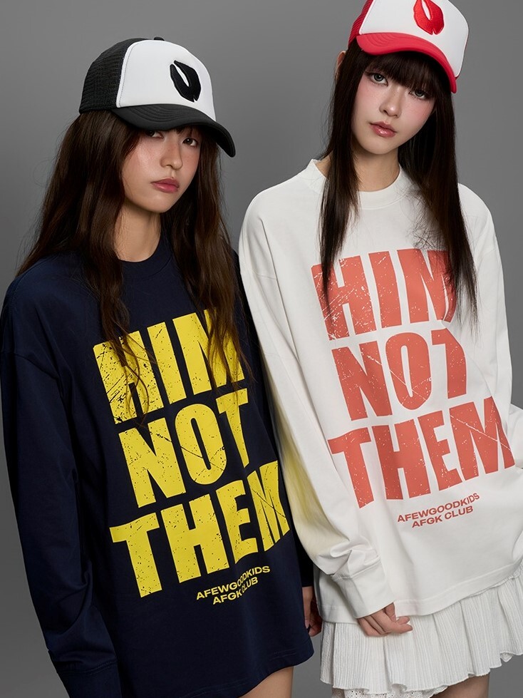 AFGK 胸前標語印花 長袖T  A FEW GOOD KIDS