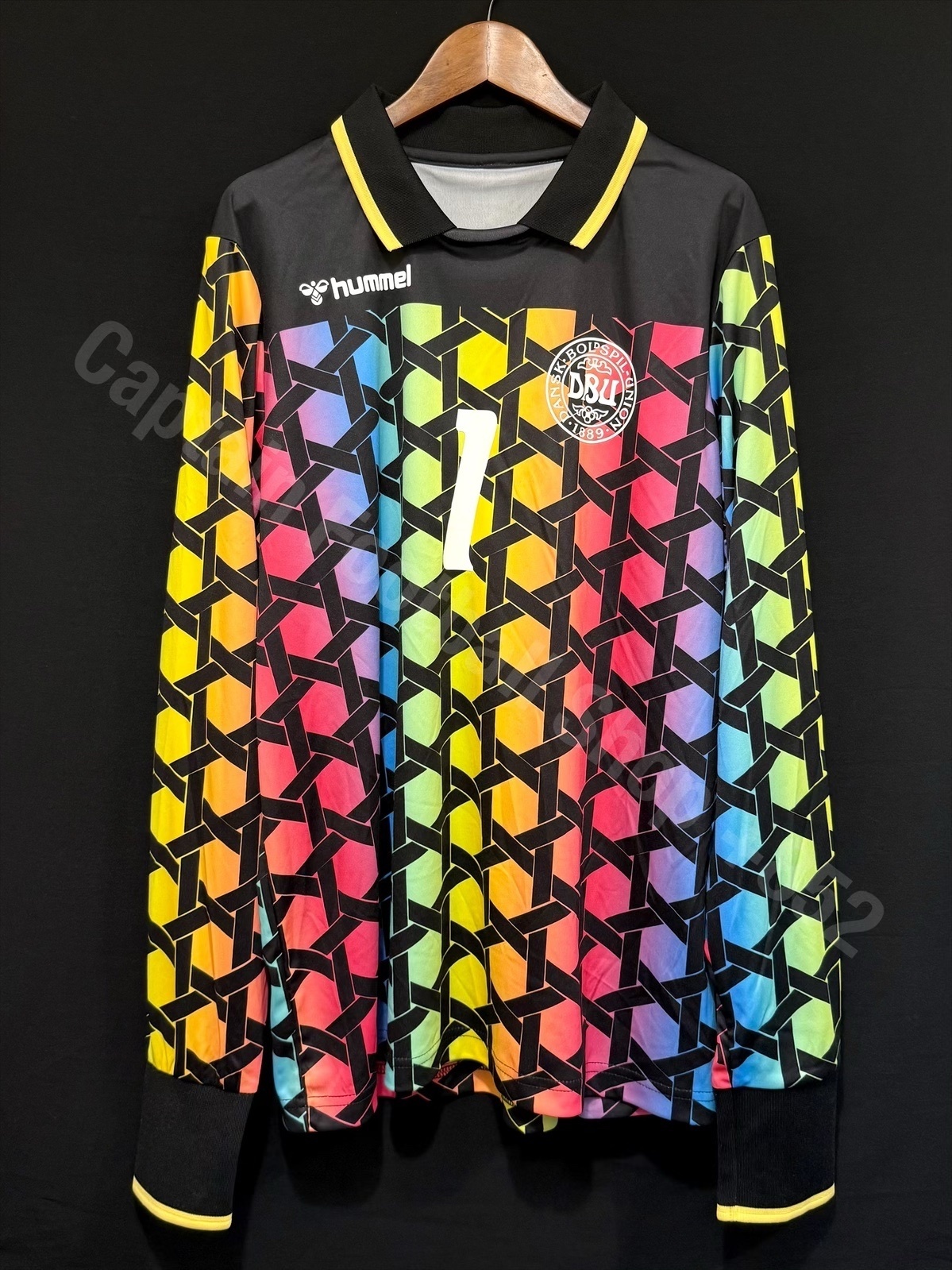 Denmark 1992 Hummel Official Retro Goalkeeper Shirt #1