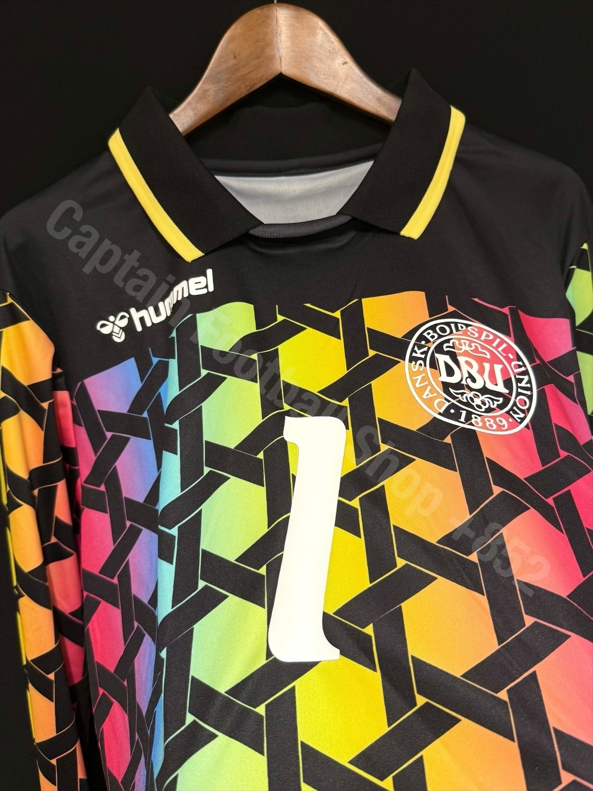 Maillot Domicile Danemark 1992 Hummel – Homme Taille L – Rétro #9 Poulsen – Très Bon état