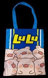 Lulu The Piggy 環保購物袋(內有拉鏈小袋 )