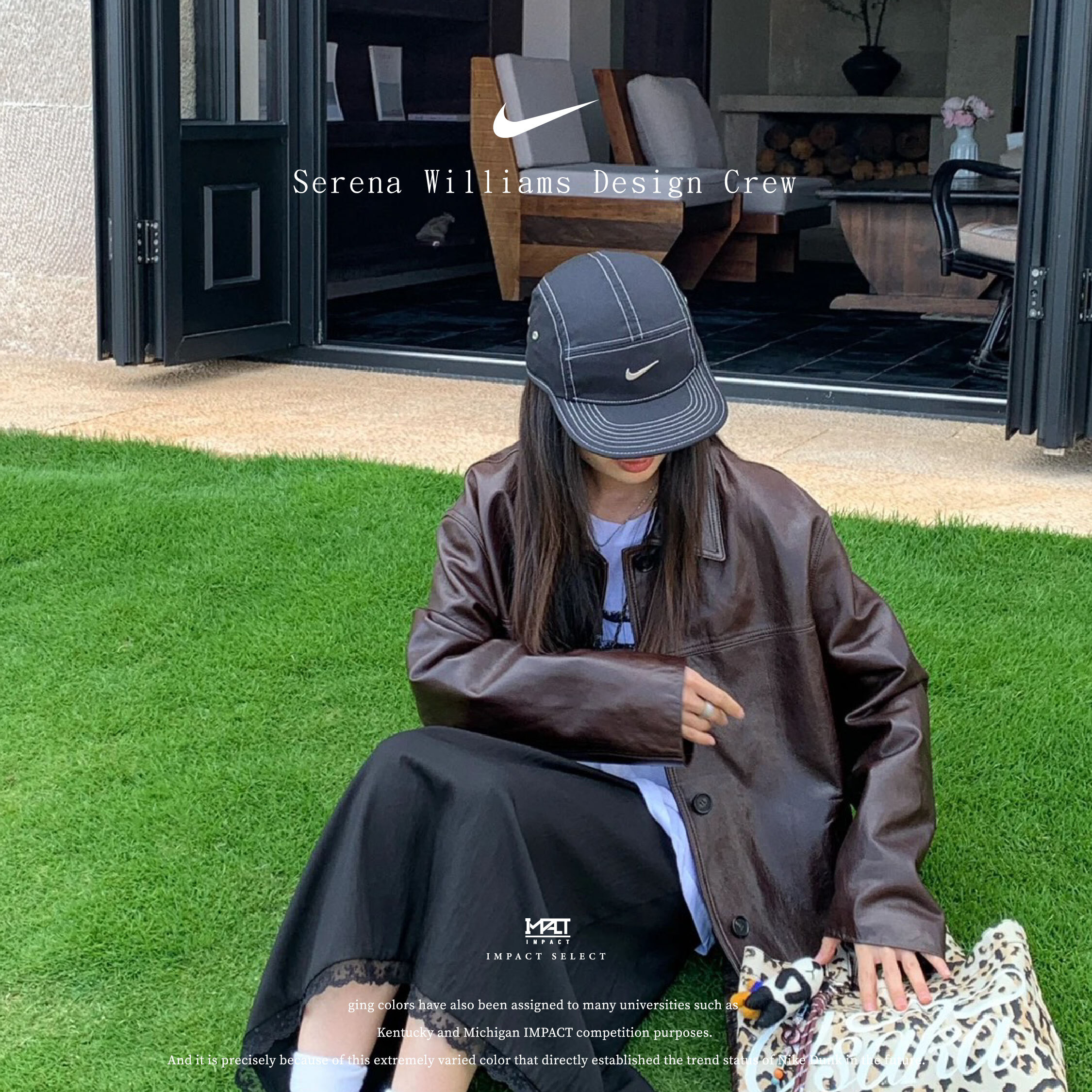 NIKE Serena Williams Design Crew 反車線 簡約黑 男女同款 棒球帽 HJ4314-010