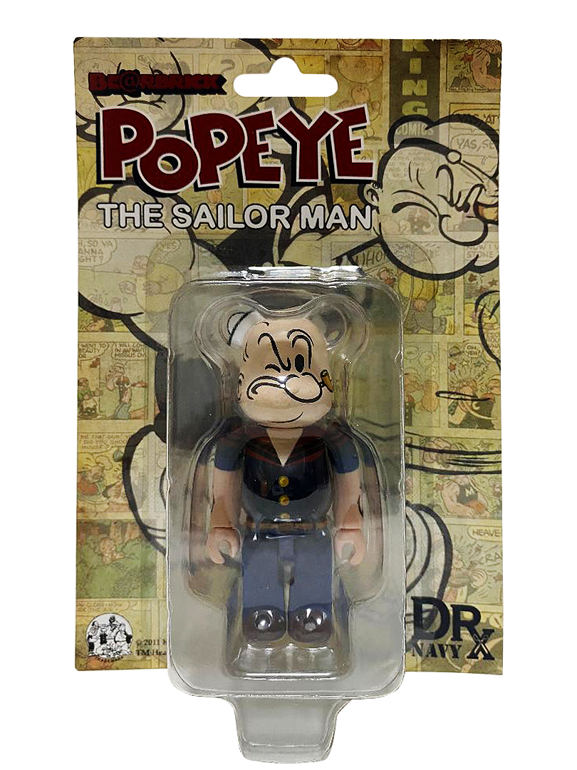 BEARBRICK DRX NAVY POPEYE THE SAILOR MAN 100%