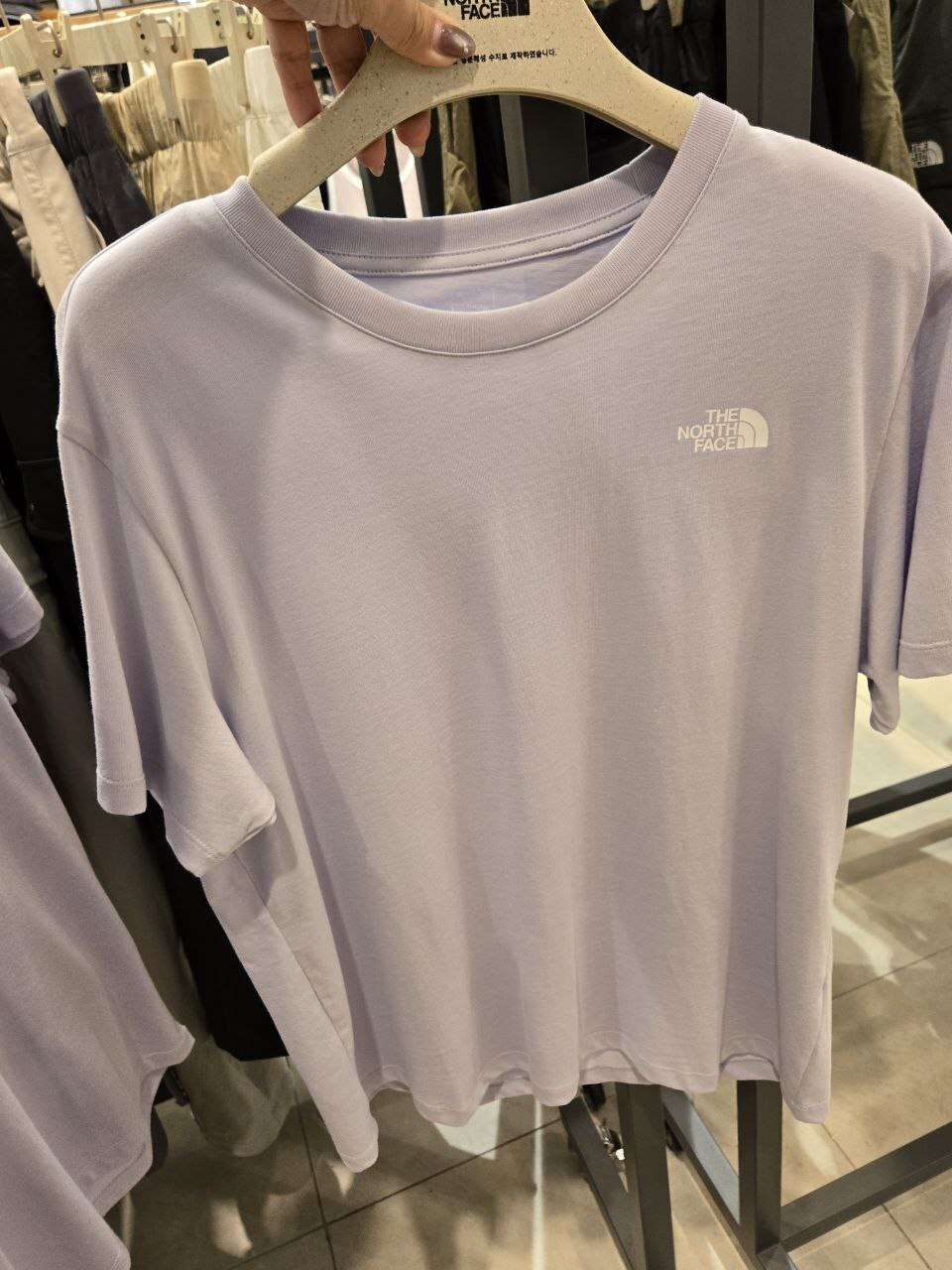 [K] THENORTHFACE LAVENDER W'S COTTON BASIC S/S ROUND TEE, NT7UR30D-LAV (KTNF86)