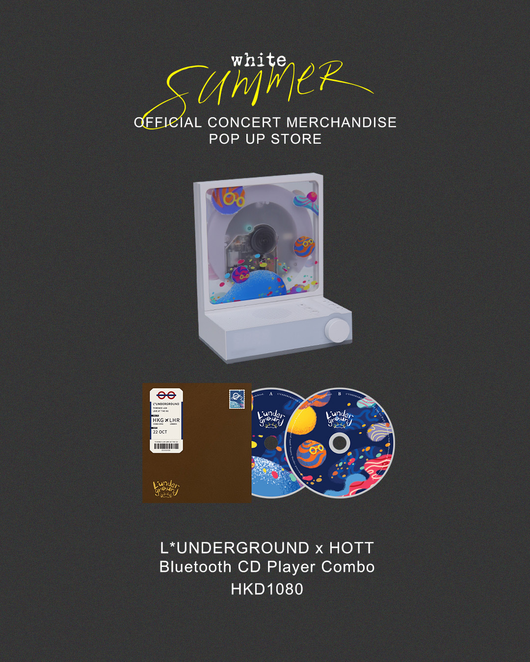 L*UNDERGROUND Live at the O2 (2CD) x HOTT Bluetooth CD player Combo