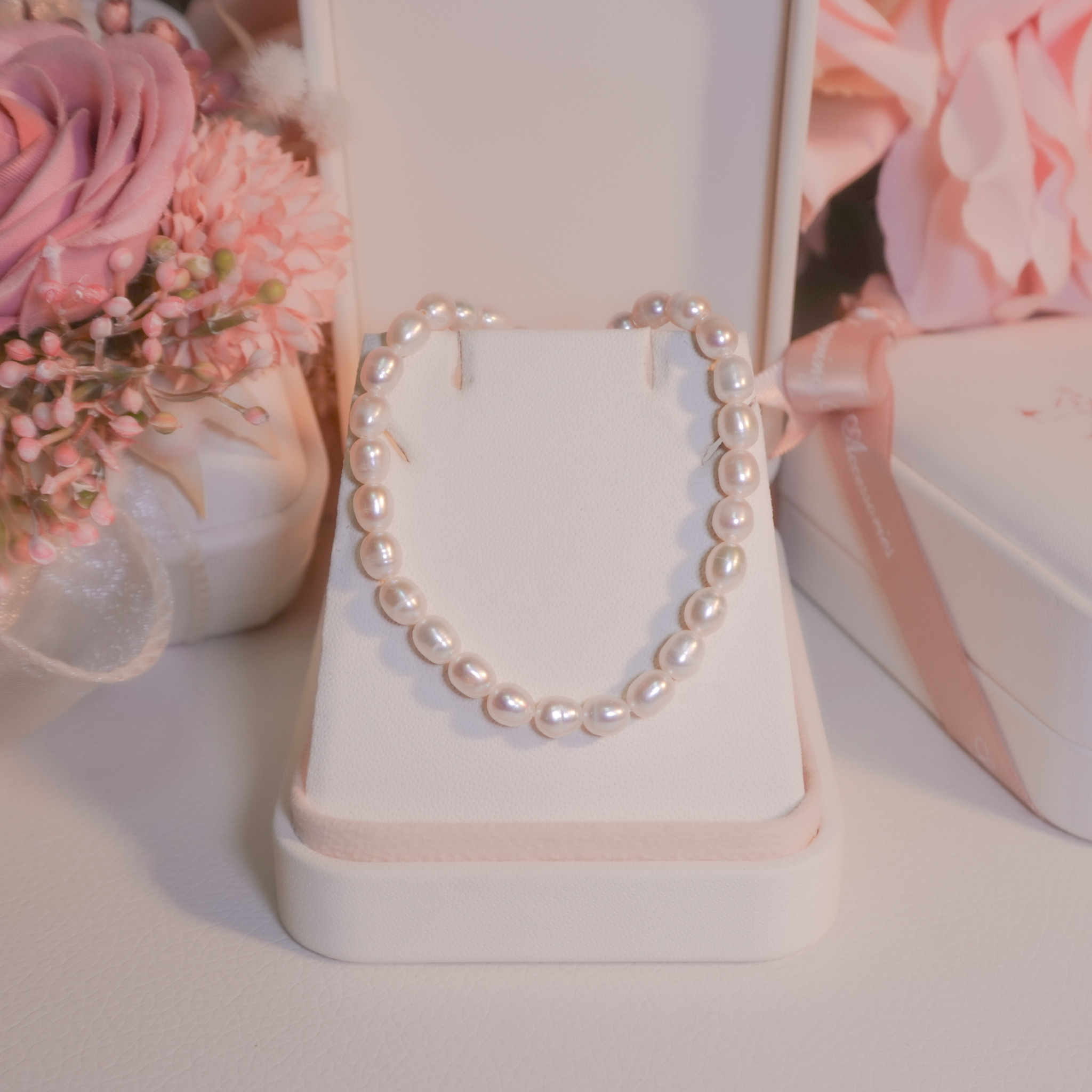 | 925純銀・厚鍍白金・珍珠 | 愛每個珍貴的自己項鍊 | NE1455 |