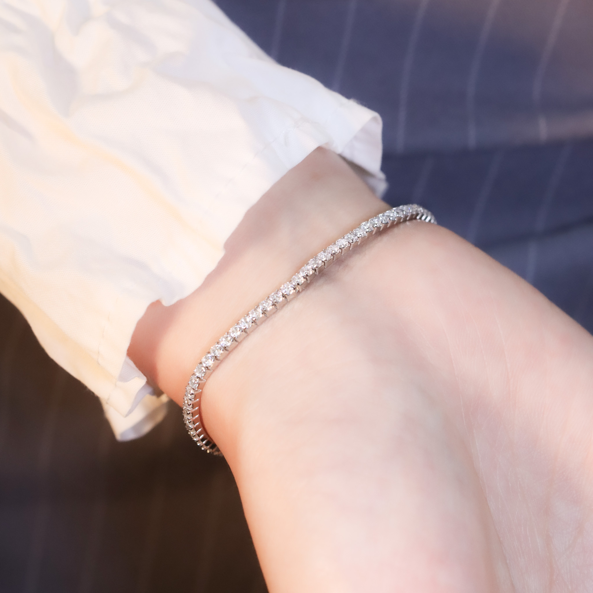 | 925純銀・厚鍍白金 | 純白精靈手鏈2.0 | BR1382 |