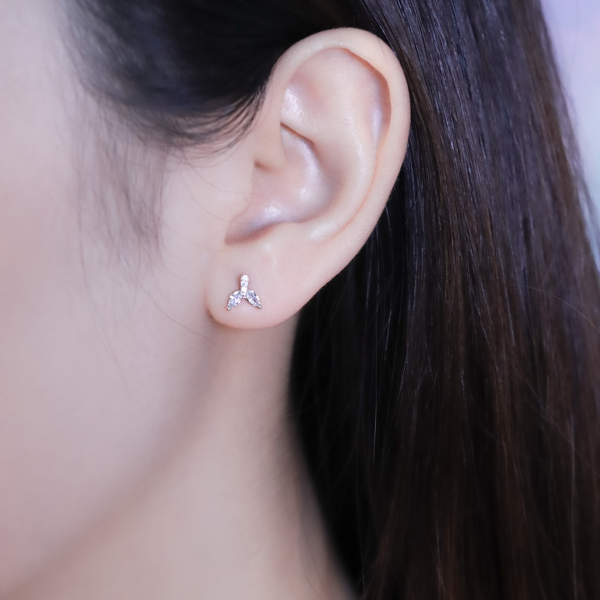 | 999足銀・白金 | 小勇氣耳環 | EA1016 |