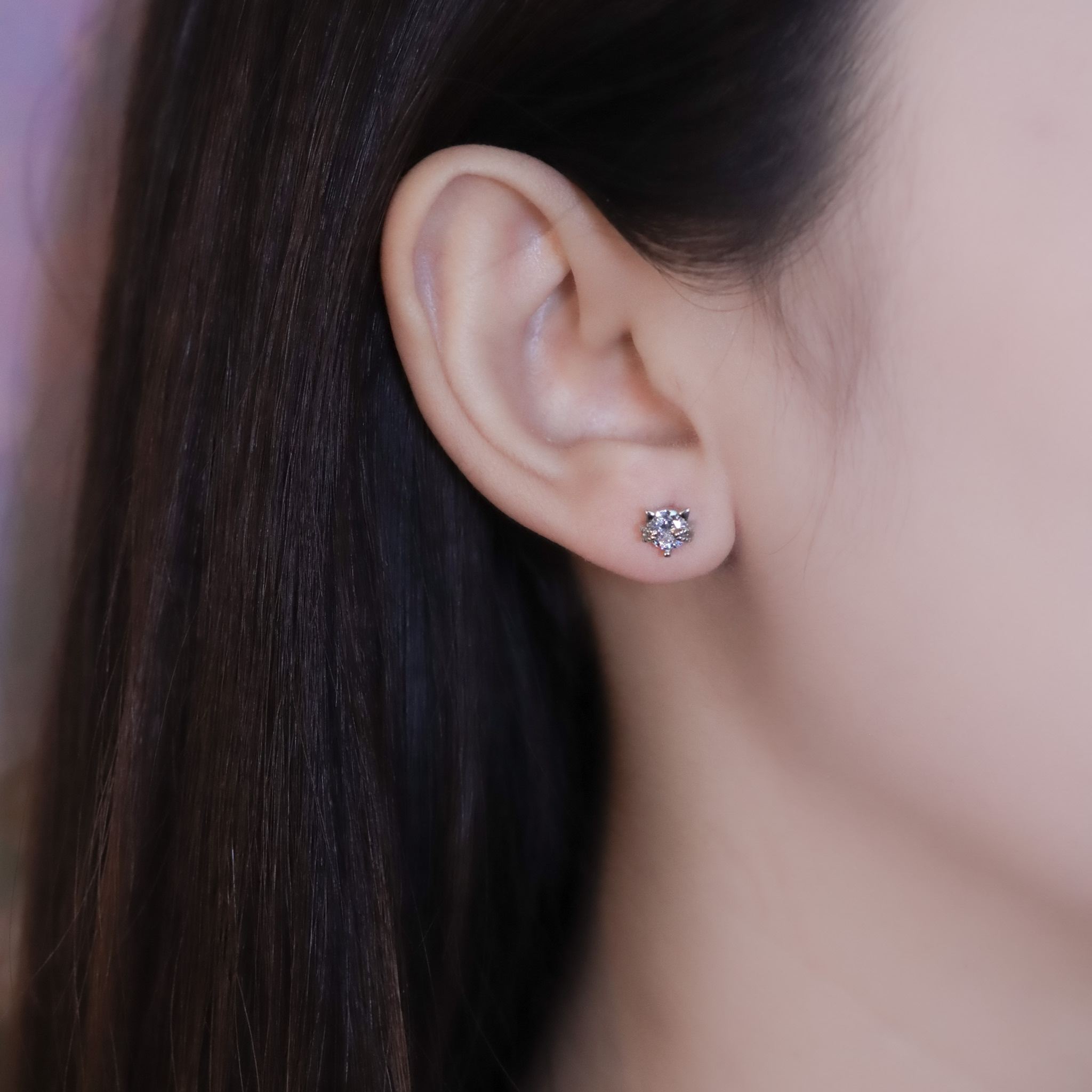 | 925純銀 | 喵趣小招呼耳環 | EA1027 |