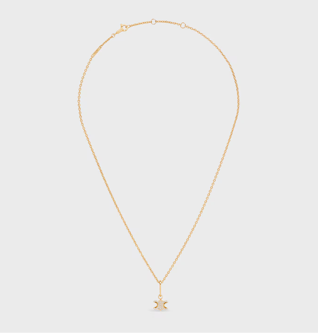 Celine Triomphe Solitaire Sparkle Necklace