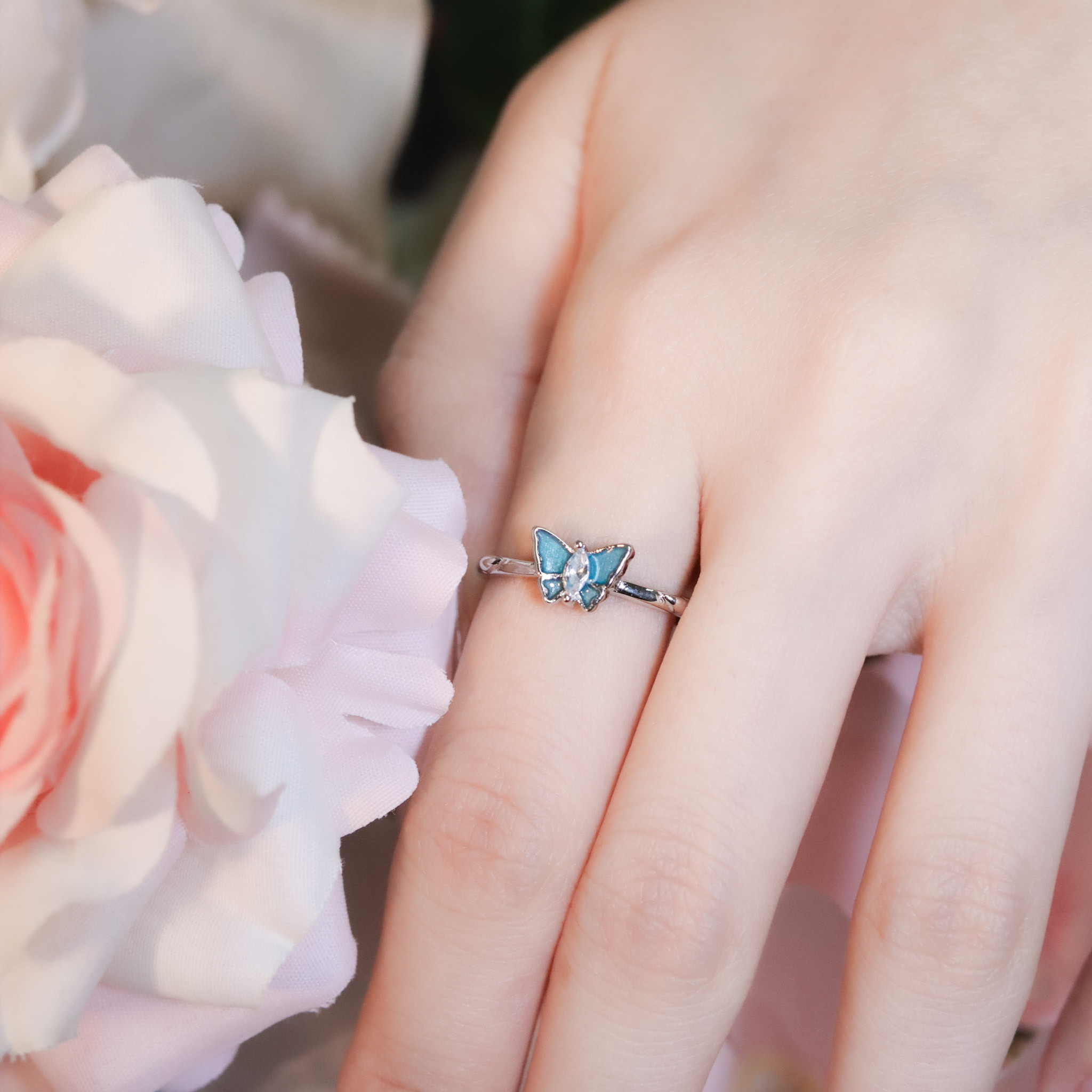 | 925銀 | 藍蝶心意效應戒指 | RI0932 |