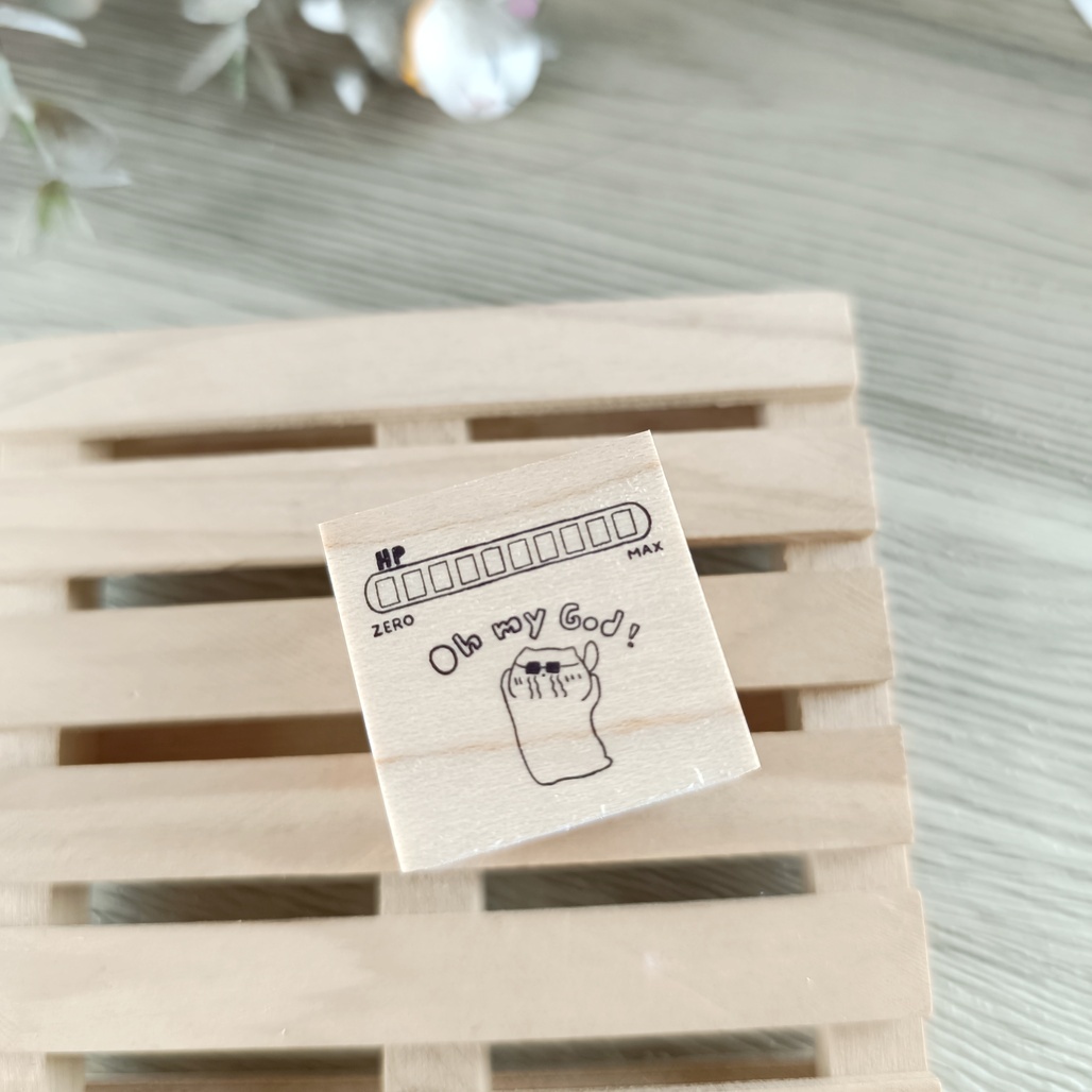 がまぞく工房Rei．HP貓咪血條 3x3cm日本原創印章 共2款