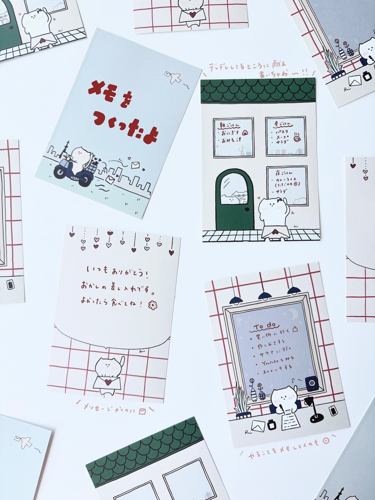 がまぞく工房Rei．可愛貓咪/扭蛋機便條紙 memo 共四款