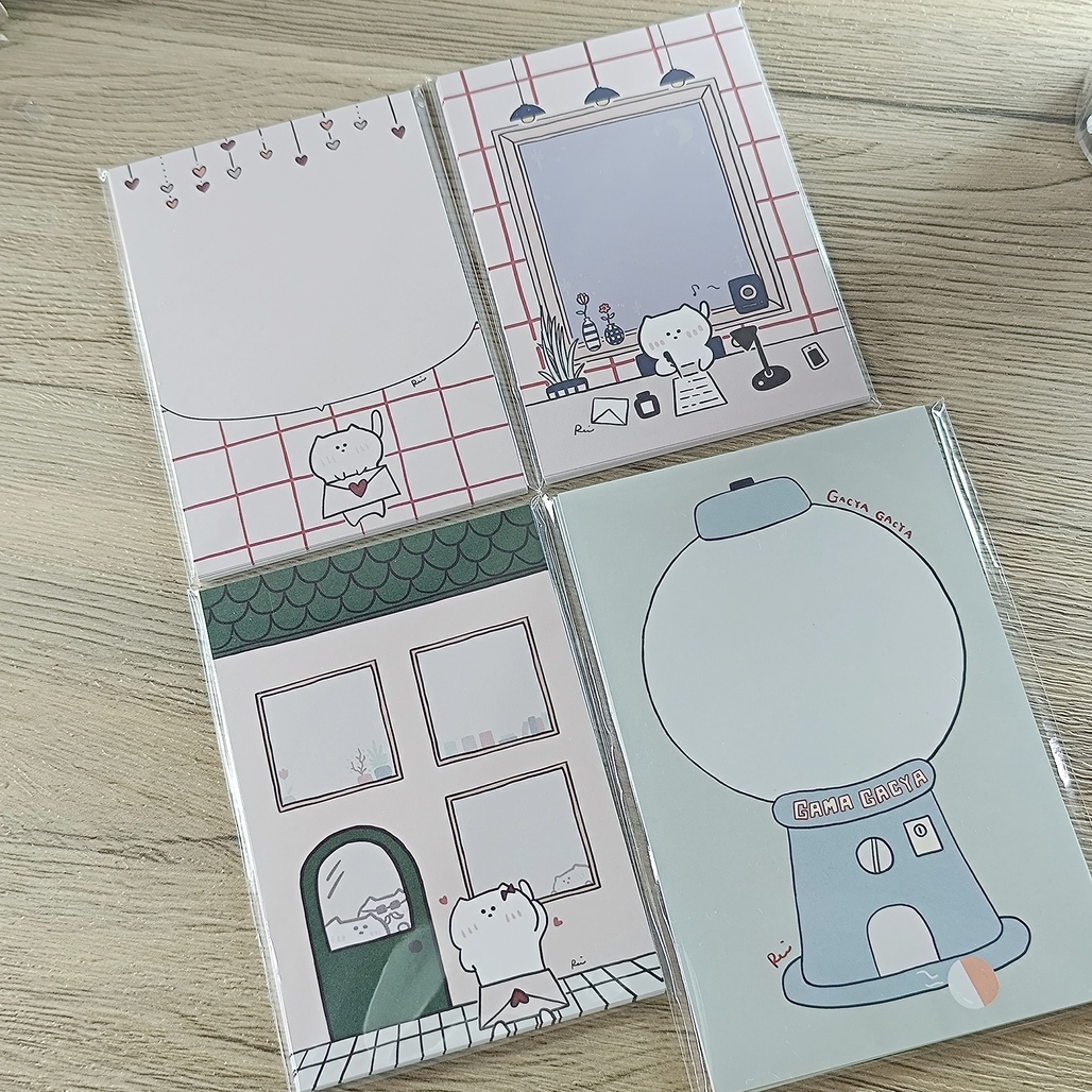 がまぞく工房Rei．可愛貓咪/扭蛋機便條紙 memo 共四款