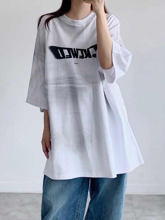 仿污英文字短袖Tee T5520