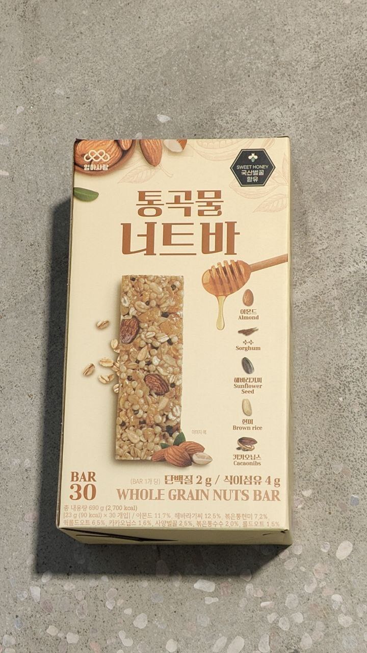 [K] KOREA 664378 MOM'S LOVE WHOLE GRAIN NUT BAR 690G, 8809786881955 (KK19)
