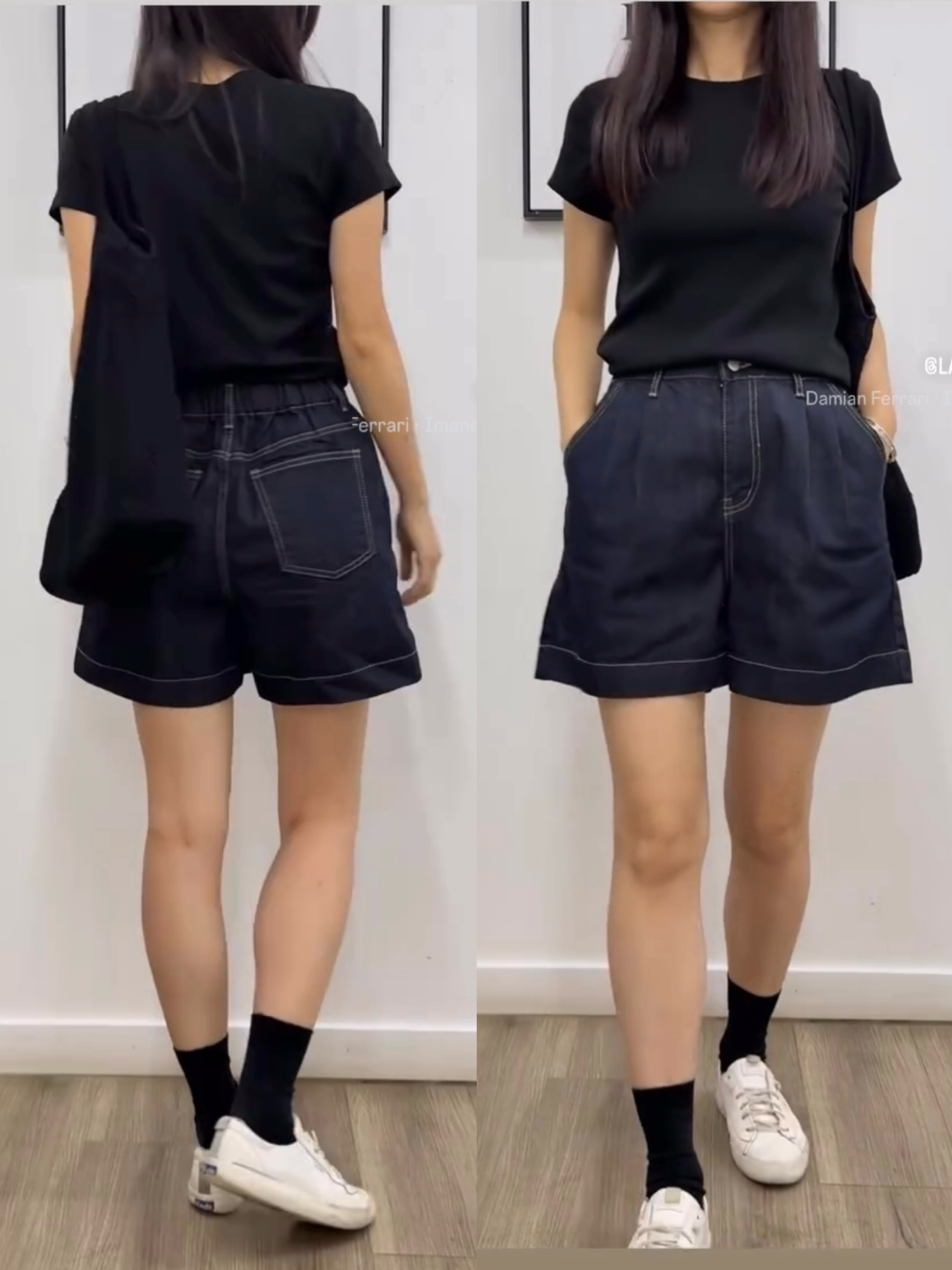 SH2510明線後橡筋腰圍短褲