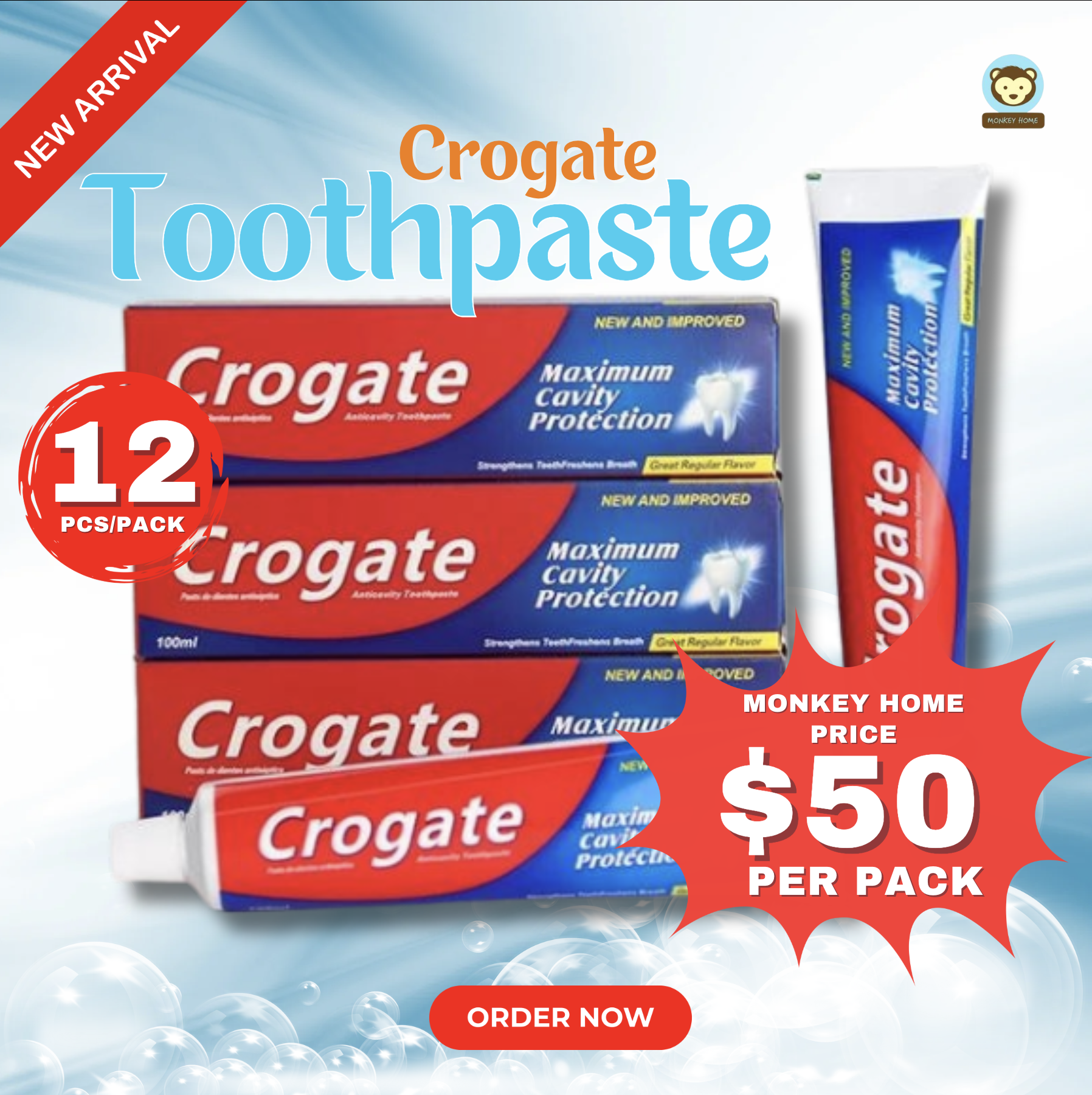 Crogate Toothpaste (12 pcs/pack)