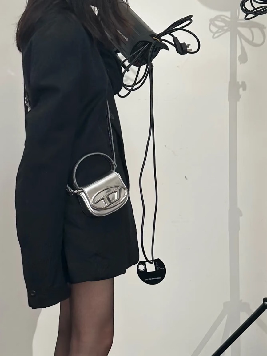 【現貨】DIESEL MINI 叮噹包 兩用包 銀色 DIESELMINI