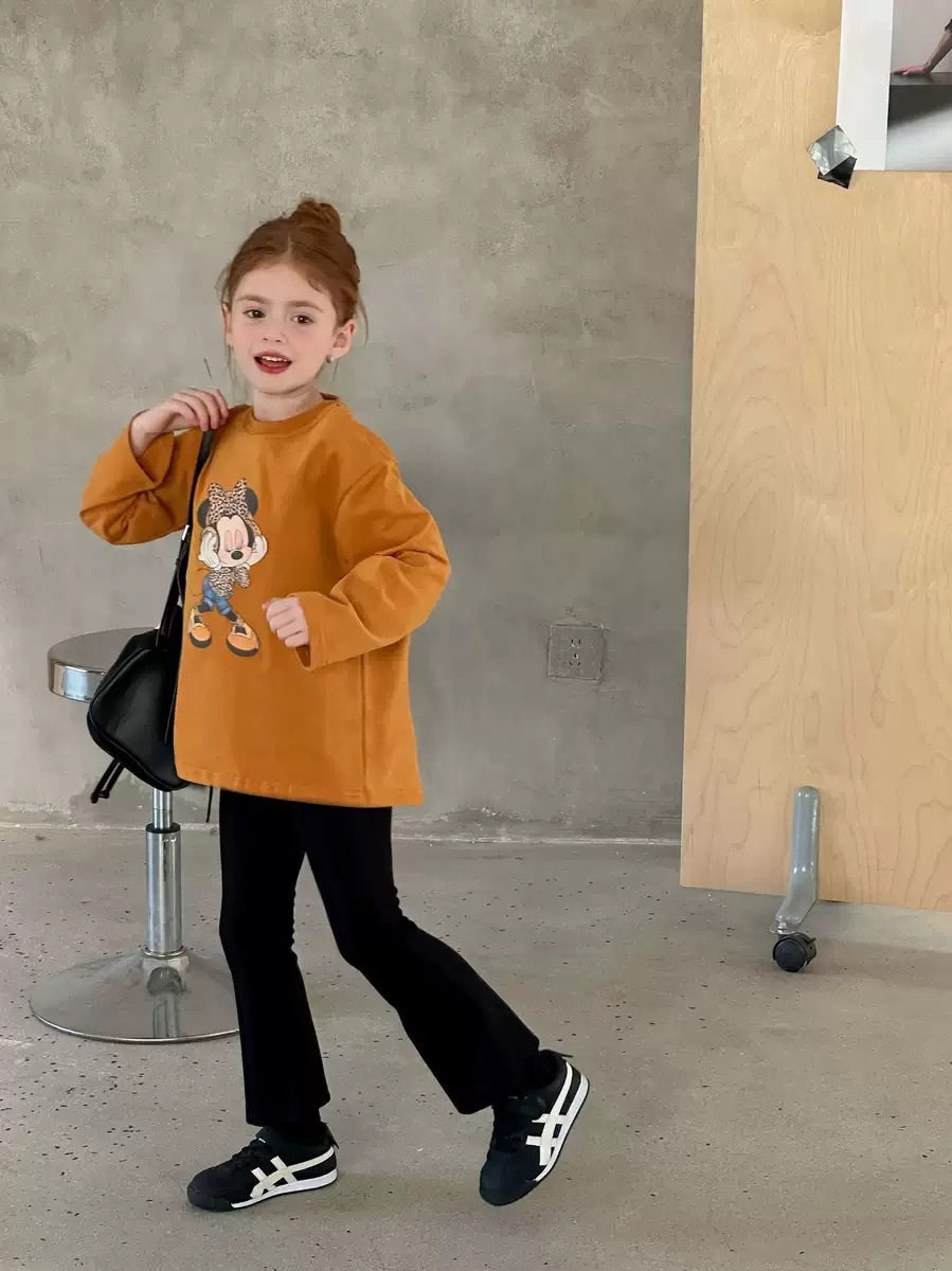 彈力修身黑色喇叭褲