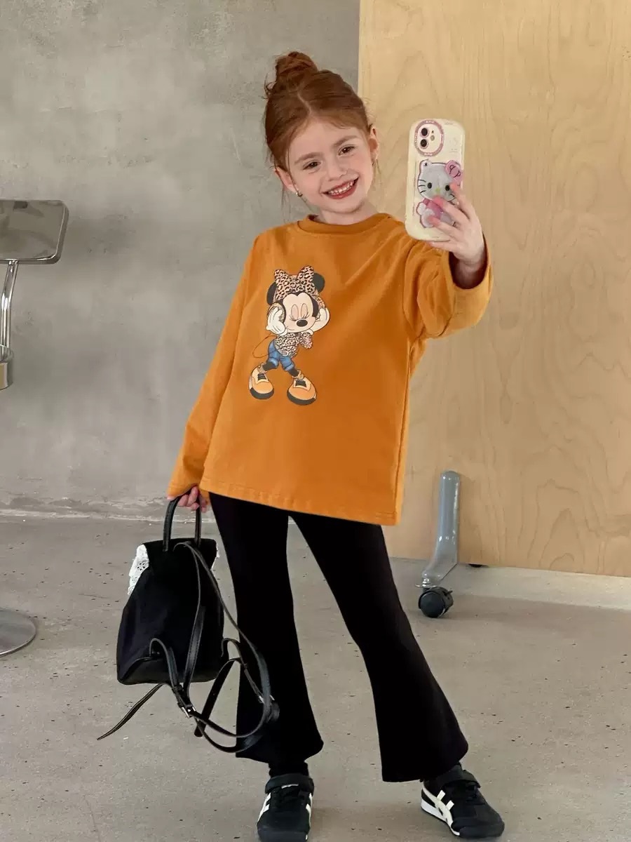 彈力修身黑色喇叭褲