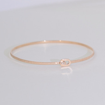 14K Hazy皮帶扣真鑽手鐲