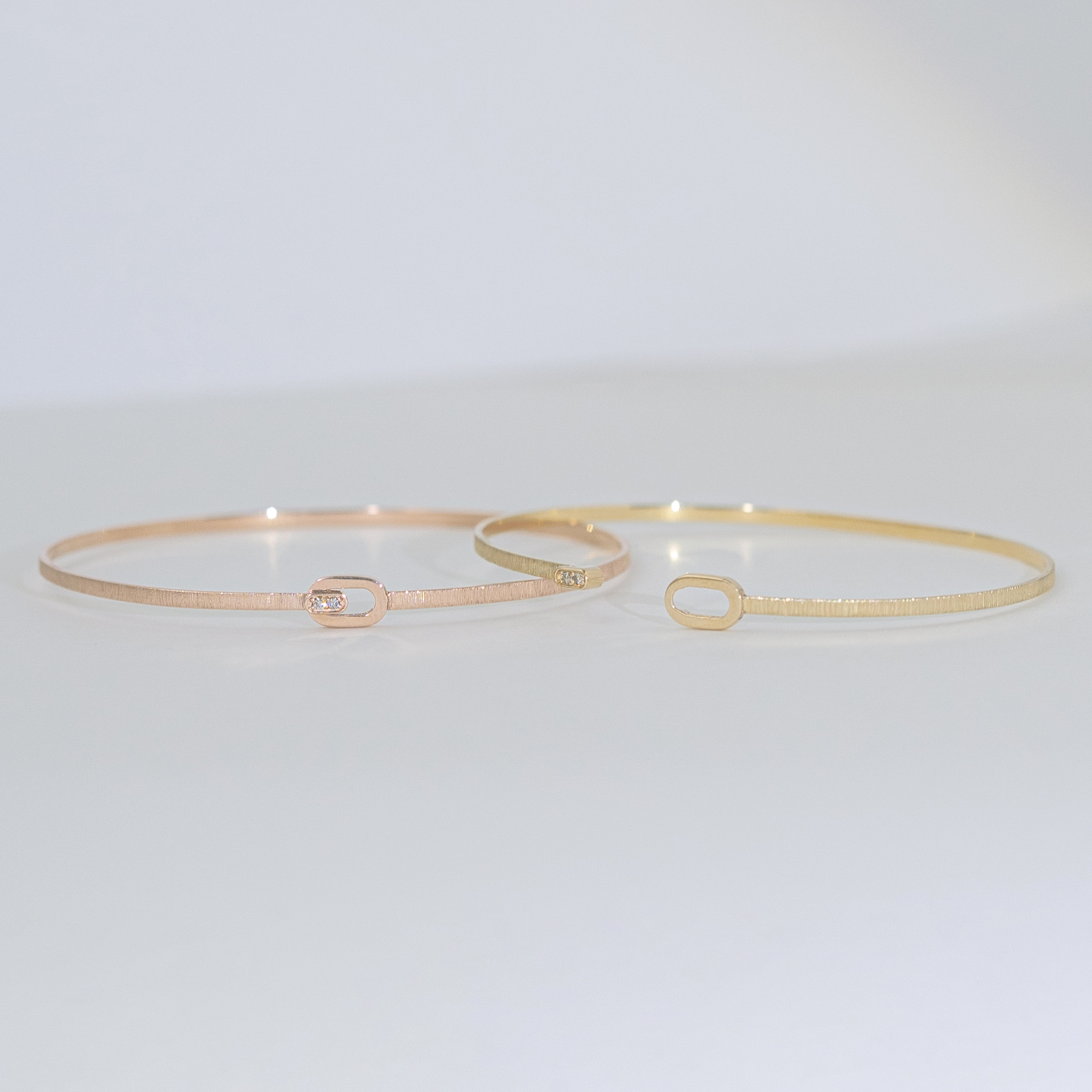 14K Hazy皮帶扣真鑽手鐲