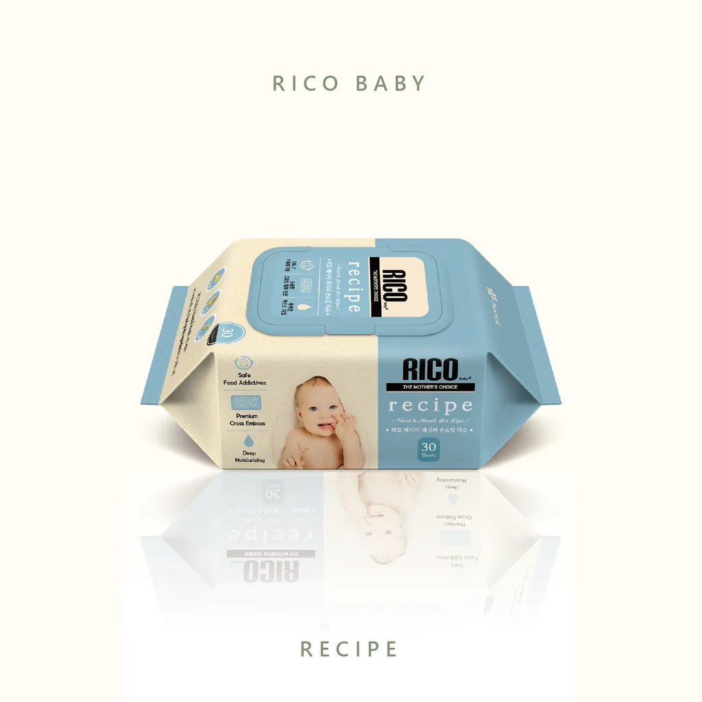 韓國 RICO baby 嬰兒口手濕紙巾 ricepe系列 30抽