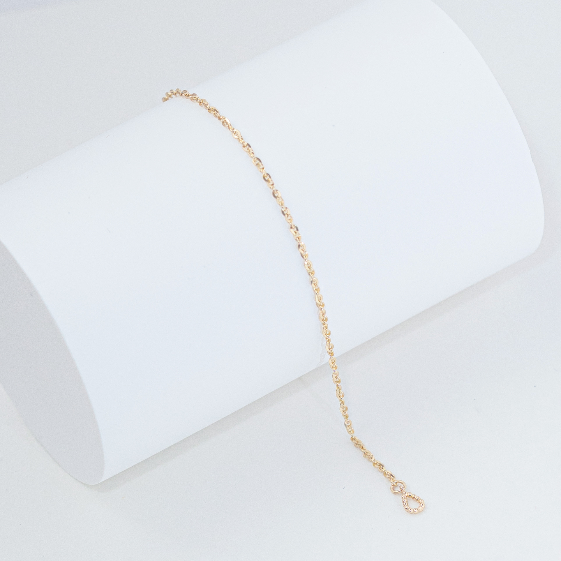 14K扭扭閃亮素手鍊