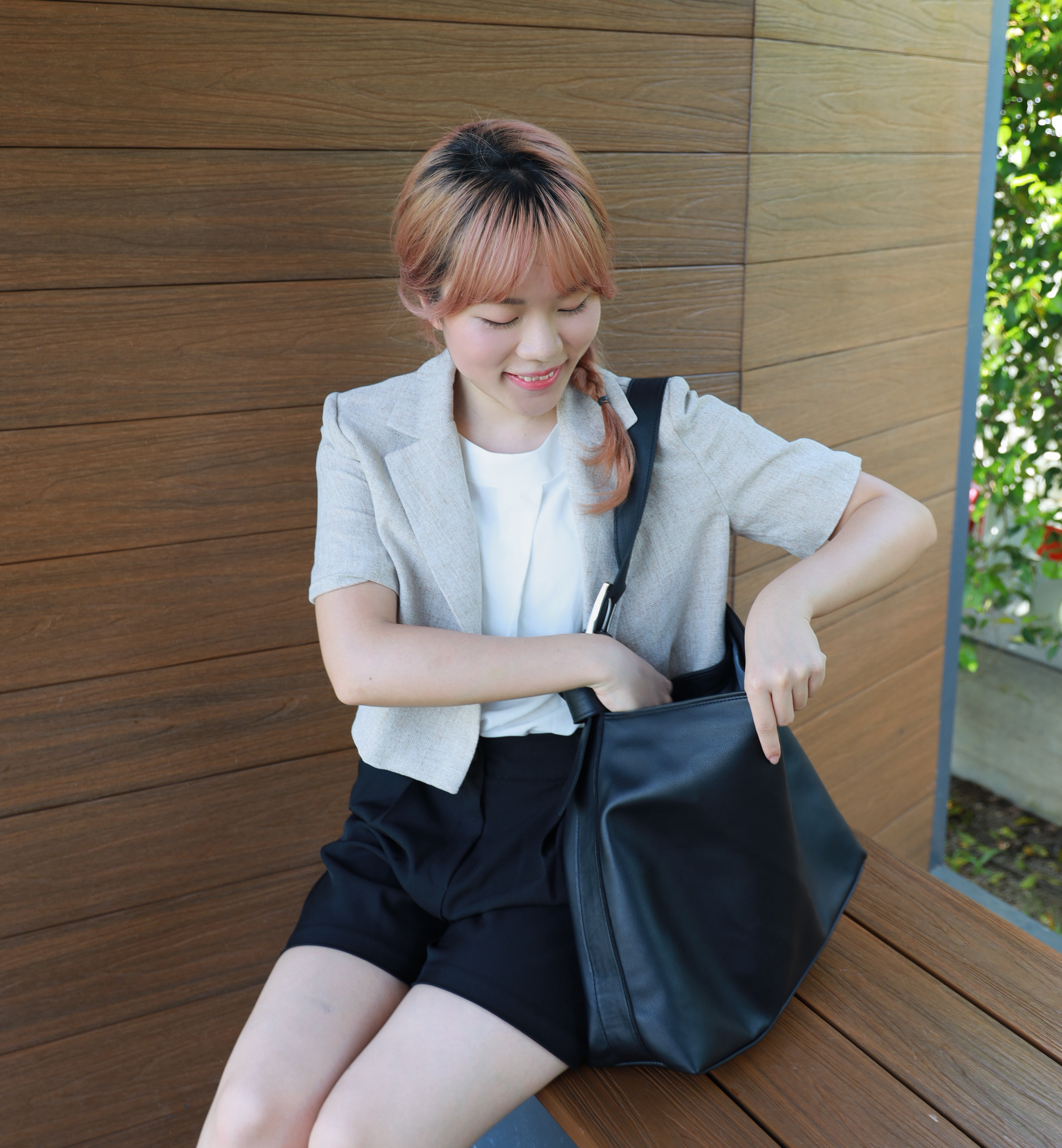 BA09 休閒隨心拉鍊tote bag