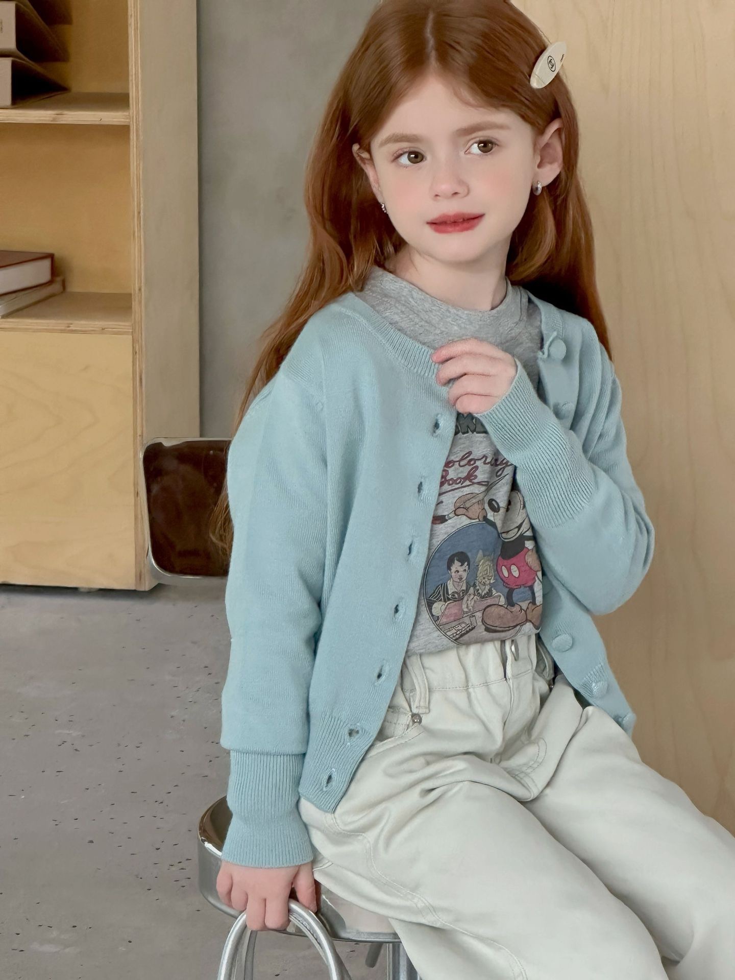 糖果色休閒針織外套