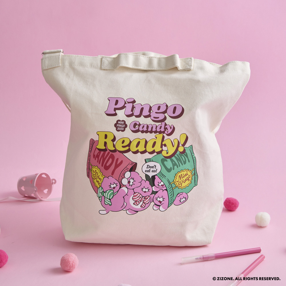 【 ZIZONE 】帆布肩背包-糖果甜心款