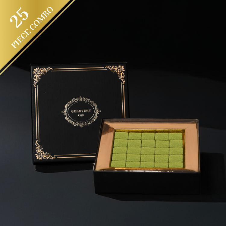 【組合】25入 AMEDEI 70%生巧克力1盒＋25入 丸久小山園抹茶生巧克力1盒（奶素）